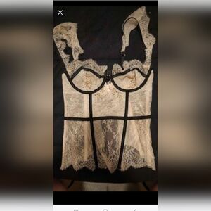 Victorias secret boustier with lace and rhinestone accents. Size 34C